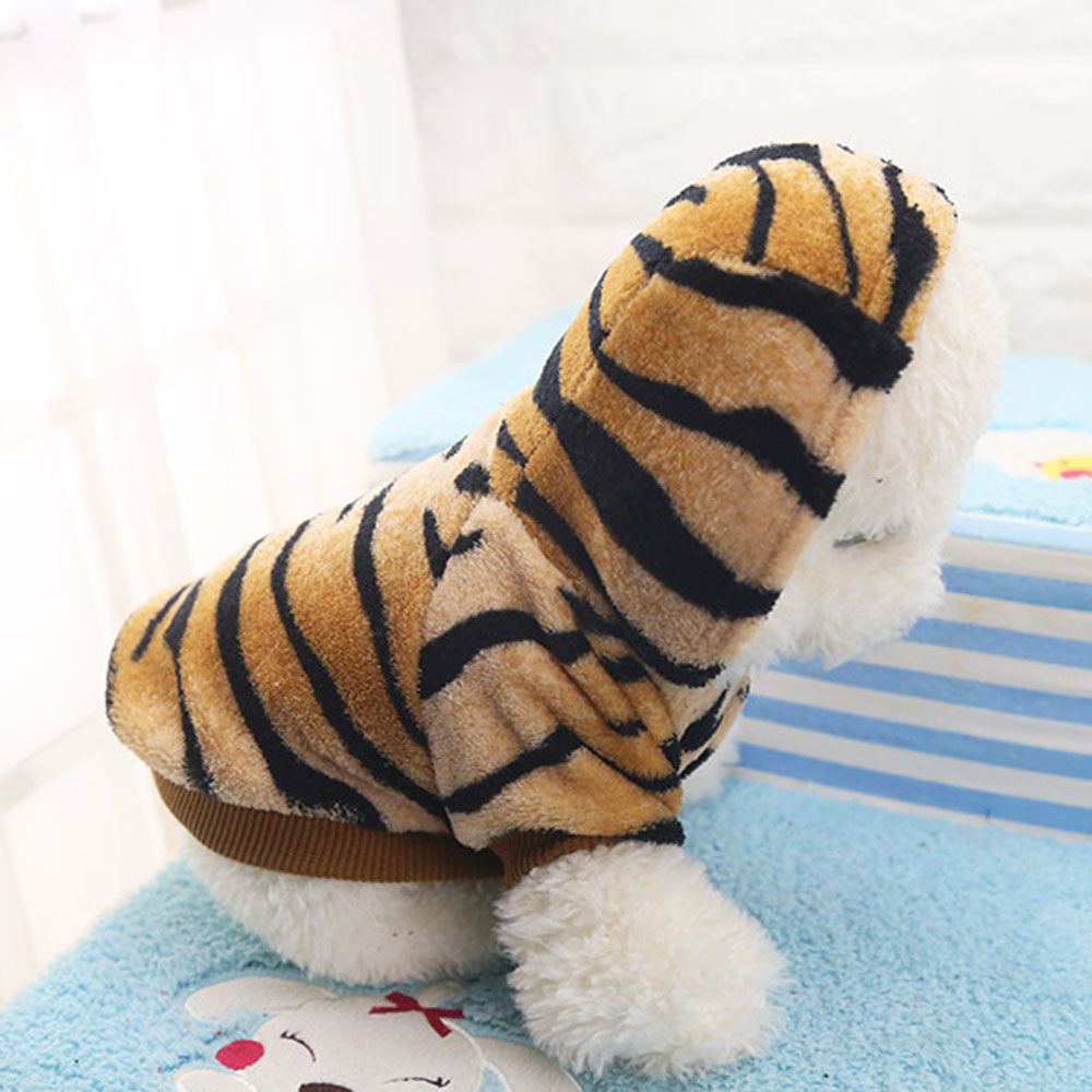 Dog's Tiger/Leopard Style Hoodie Clothes - starry shibe
