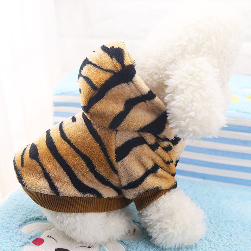 Dog's Tiger/Leopard Style Hoodie Clothes - starry shibe