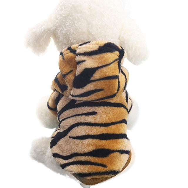Dog's Tiger/Leopard Style Hoodie Clothes - starry shibe
