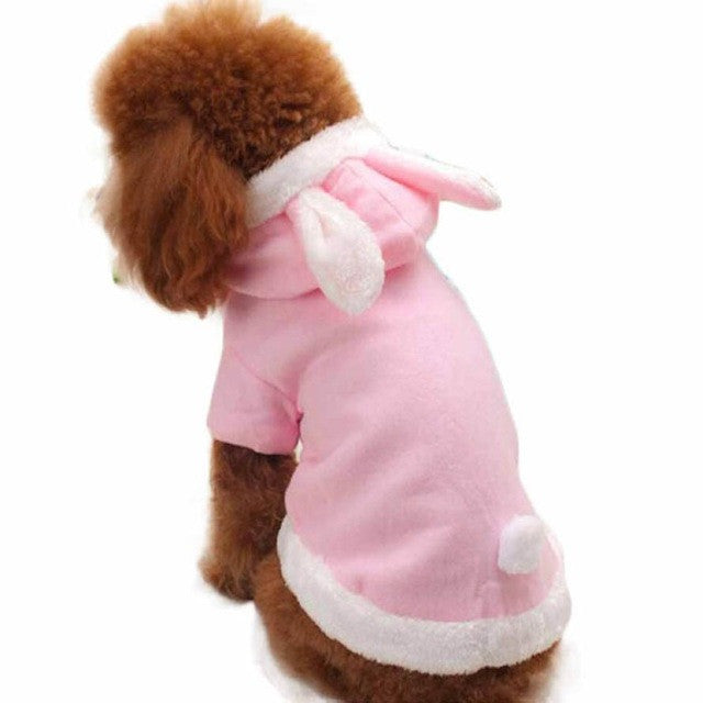 Dog's Cosy Rabbit Hoodie Clothes - starry shibe