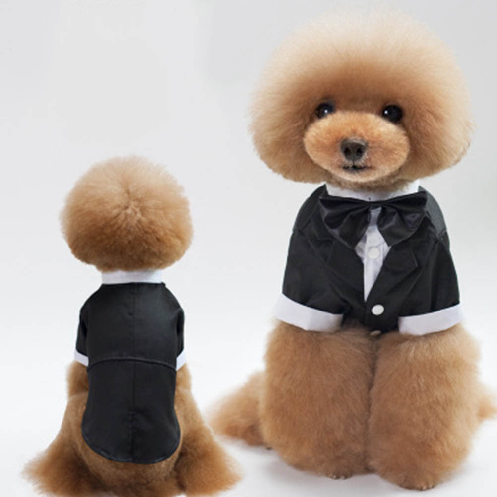 Dog's Tuxedo Wedding Suit Clothes - starry shibe