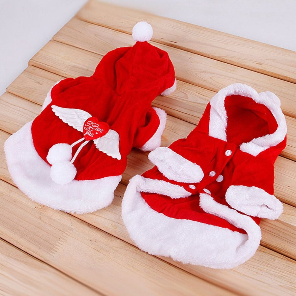 Santa Dog Costume for Christmas - starry shibe