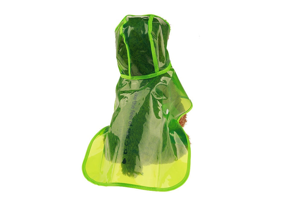 Coloured Transparent Dog Waterproof Raincoat - starry shibe