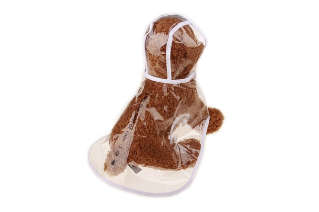 Coloured Transparent Dog Waterproof Raincoat - starry shibe