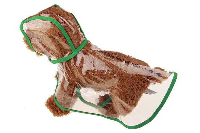 Coloured Transparent Dog Waterproof Raincoat - starry shibe