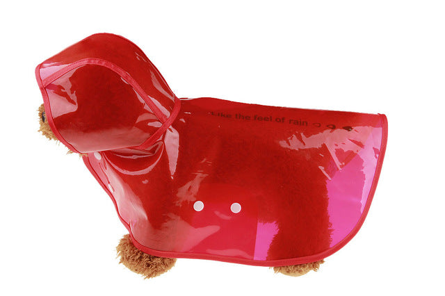 Coloured Transparent Dog Waterproof Raincoat - starry shibe