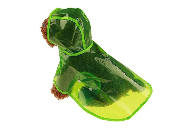 Coloured Transparent Dog Waterproof Raincoat - starry shibe
